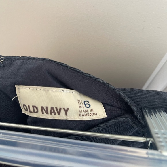 Y2K Navy Blue Corduroy Mini Skirt with zipper - Picture 5 of 5